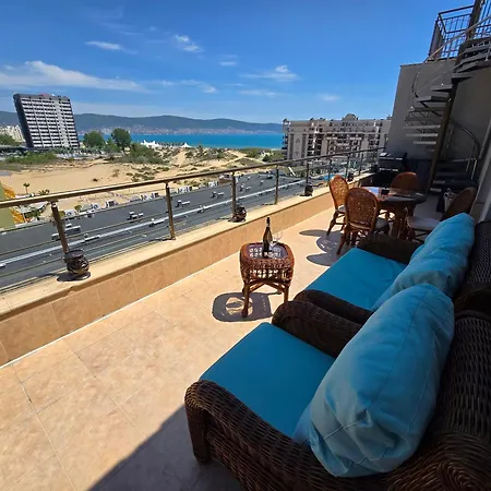 Sea View Luxury Penthouse Lägenhet Slăntjev Brjag